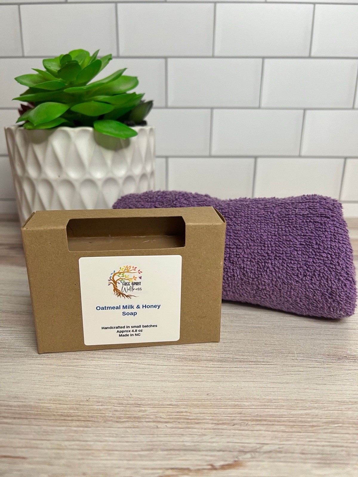 Handcrafted Oatmeal Milk & Honey Body Bar Soap 4.6 oz | Nourishing Soap