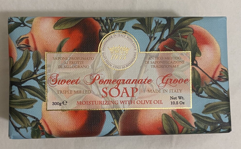 Sapone Sweet Pomegranate Grove Triple Milled Soap Italy 10.5oz SEALED NEW