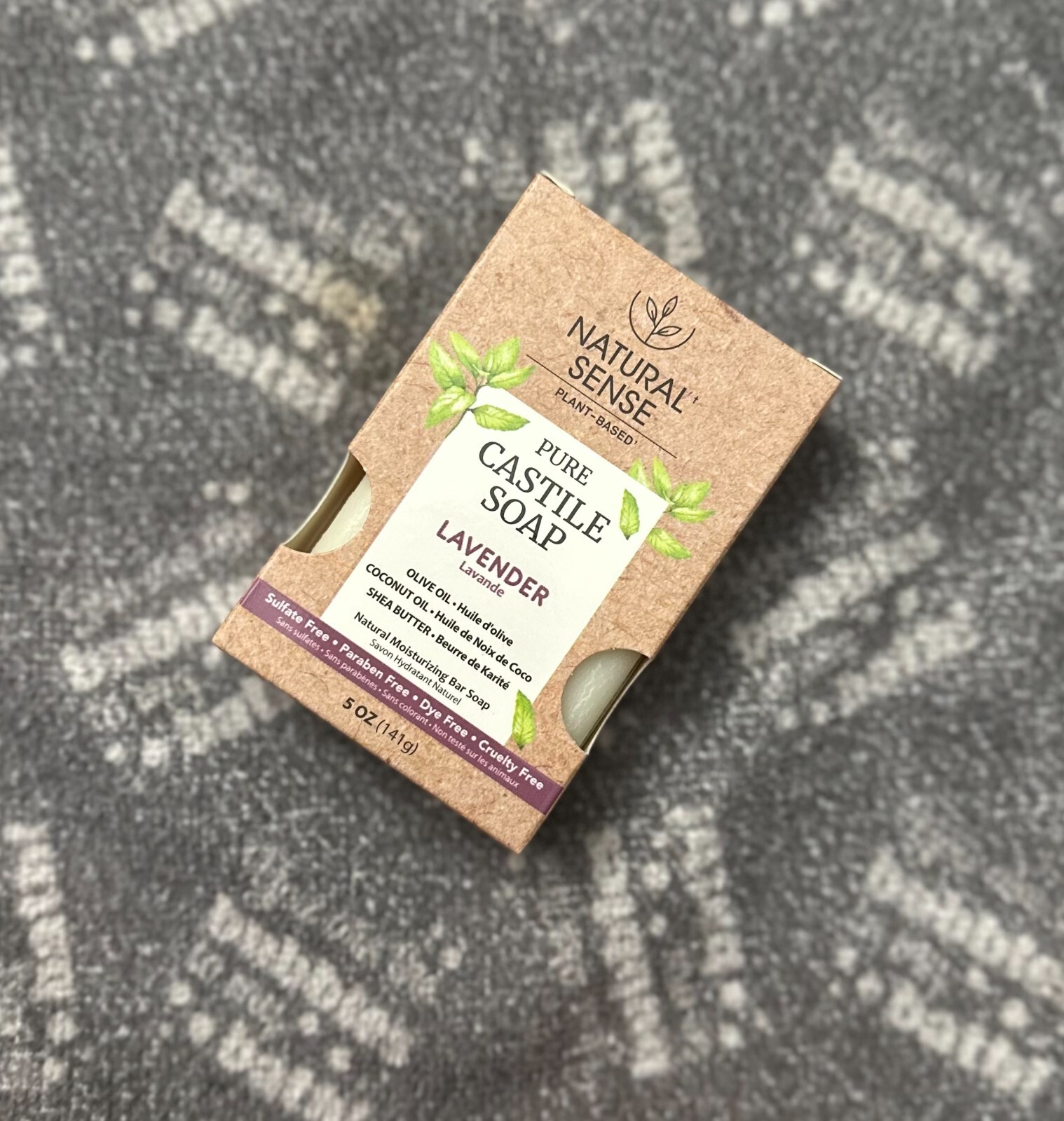4 PACK. Natural Sense. Plant- Based. Lavender, Almond, Peppermint, Black Noir
