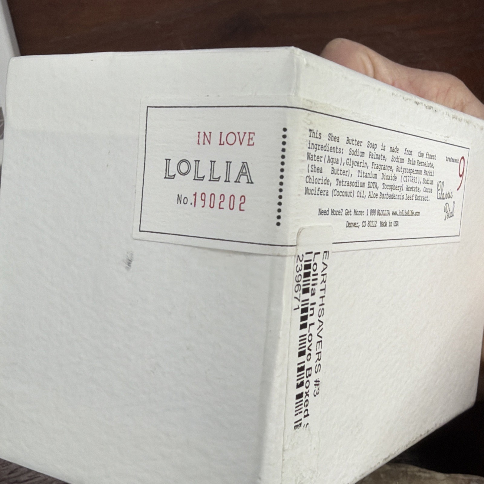 Lollia Finest Perfumed Soap “LOLLIA IN LOVE” Classic Petal Shea Butter 8.6 oz