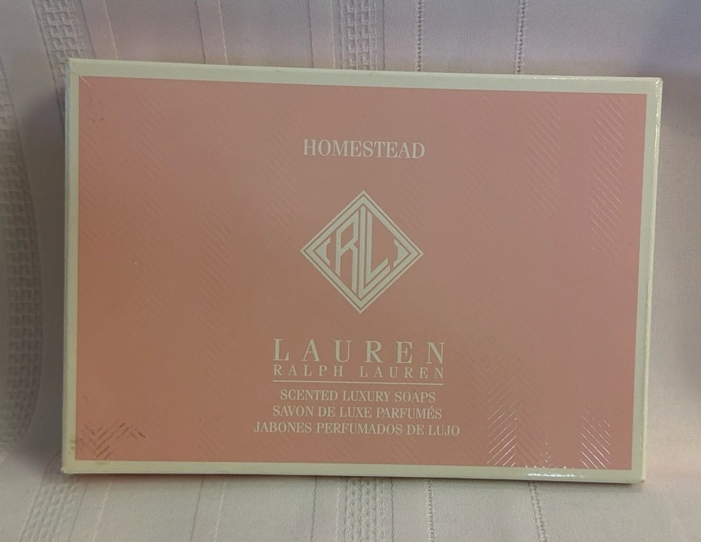 Ralph Lauren Homestead Scented Luxury Soaps FOUR 4 Sealed Soap Bars