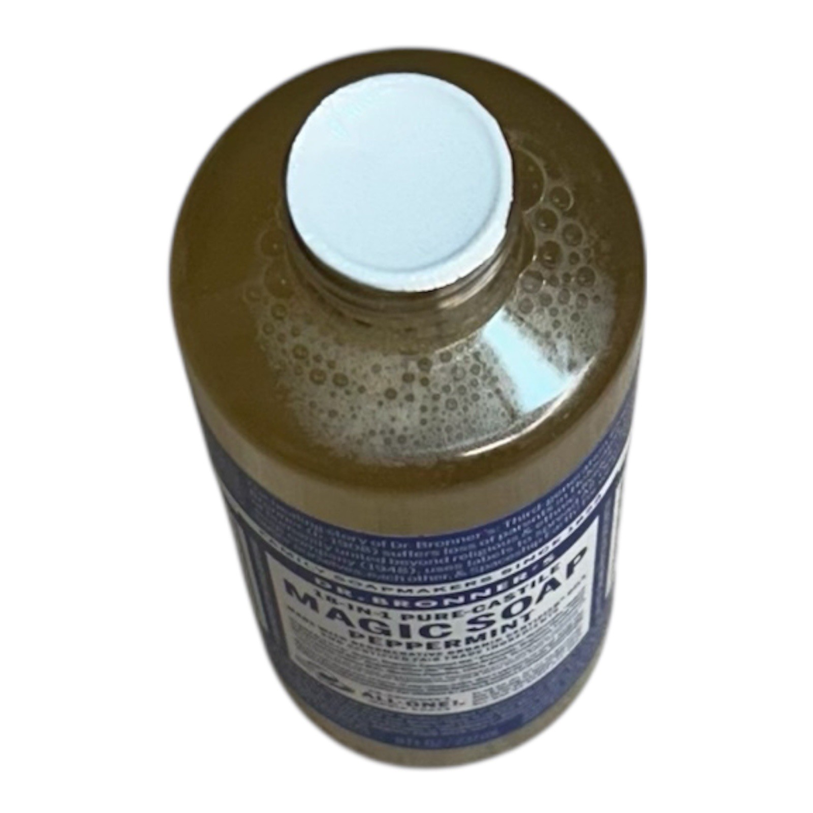 Dr. Broner’s- Pure-Castile Magic Liquid Soap (Peppermint 8,oz), Non GMO, Vegan