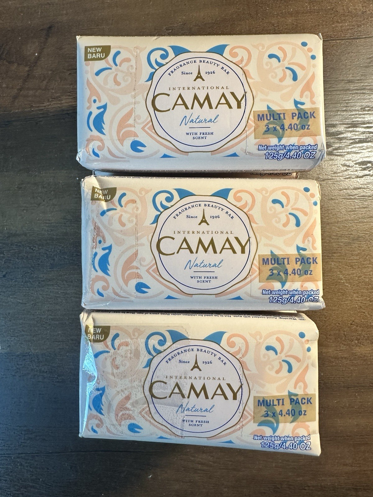Camay International Natural Fresh Scent Deodorant Soap 4.4Oz x 9 Bars