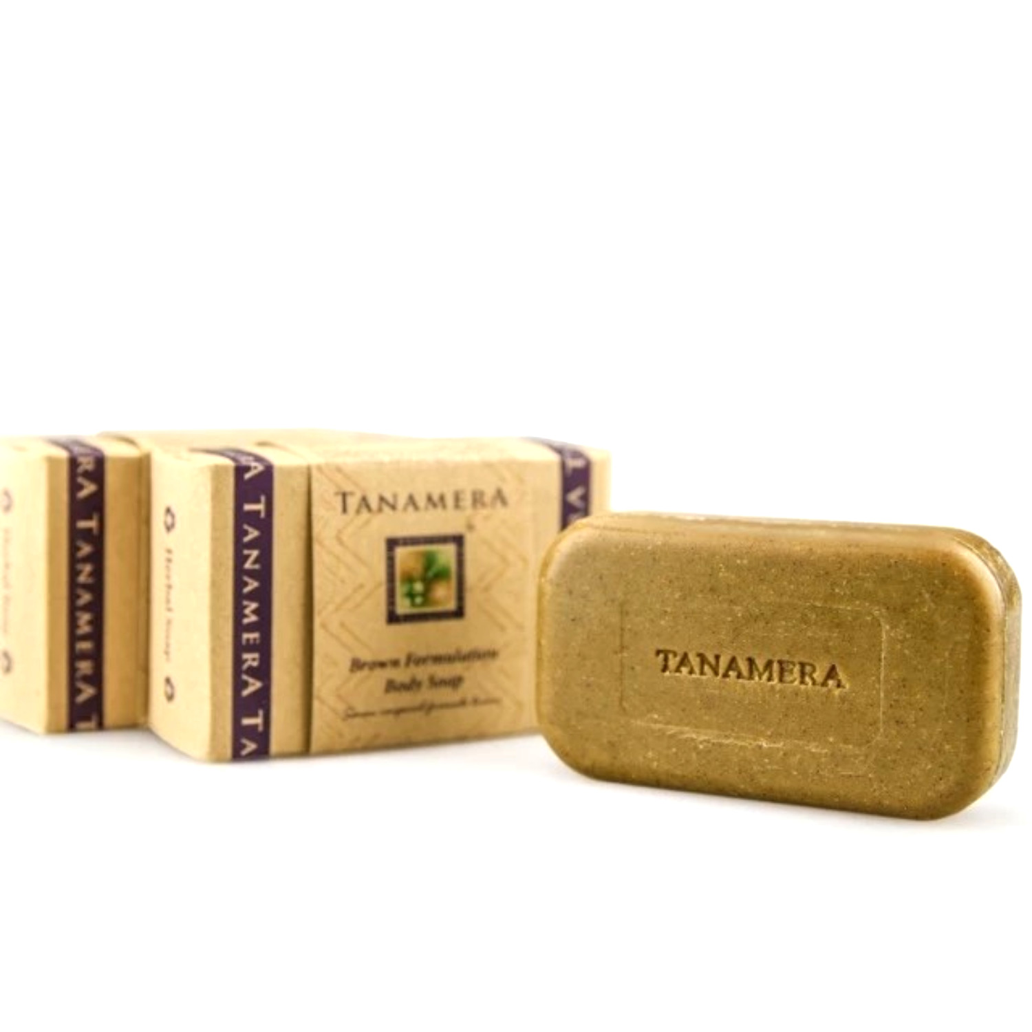 Tanamera Brown Body Soap 2x100g Herbal Exfoliating Bath Bar Malaysia