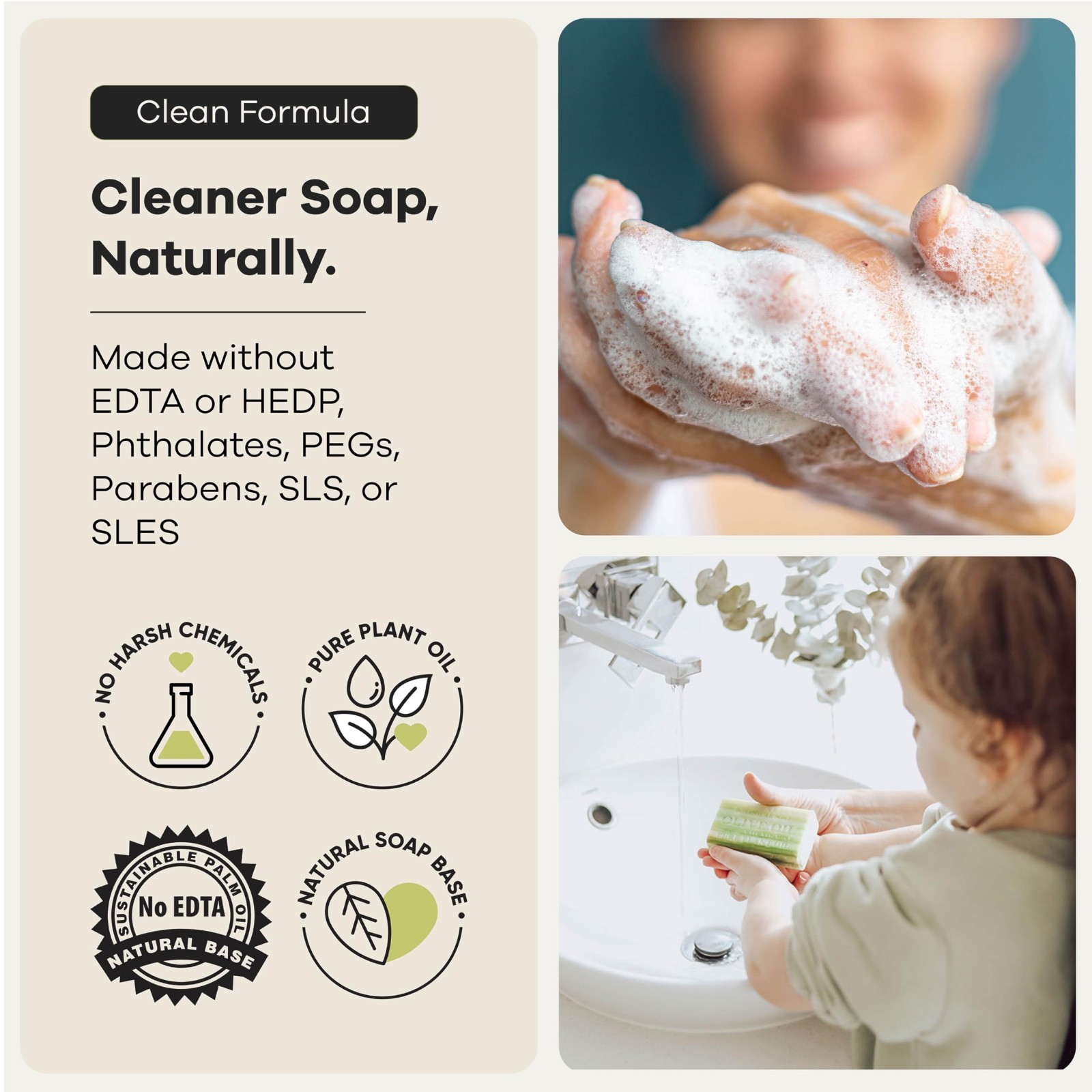Goat Milk Soap Bars – Triple Milled Cleansing Soap with Shea Butter & Soya Oil,