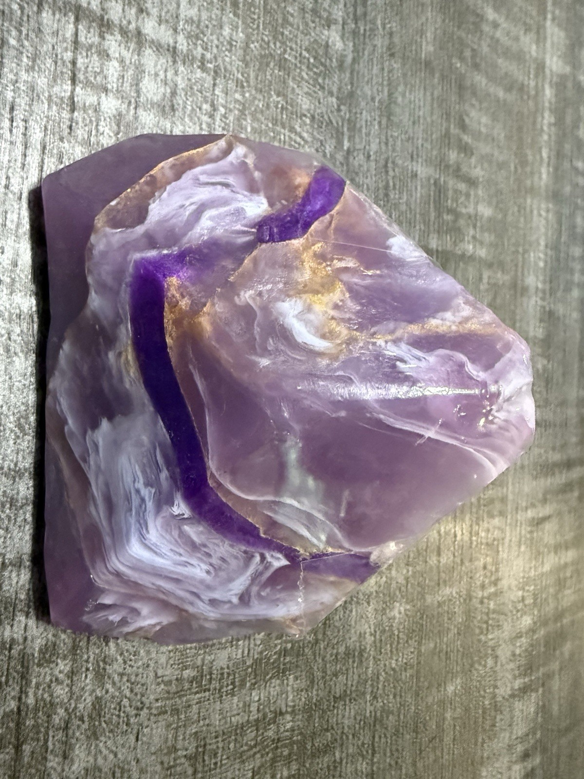 SoapRocks, “Lavender Jade” One 4 Oz Bar, Rosemary Lavender Fragrance.