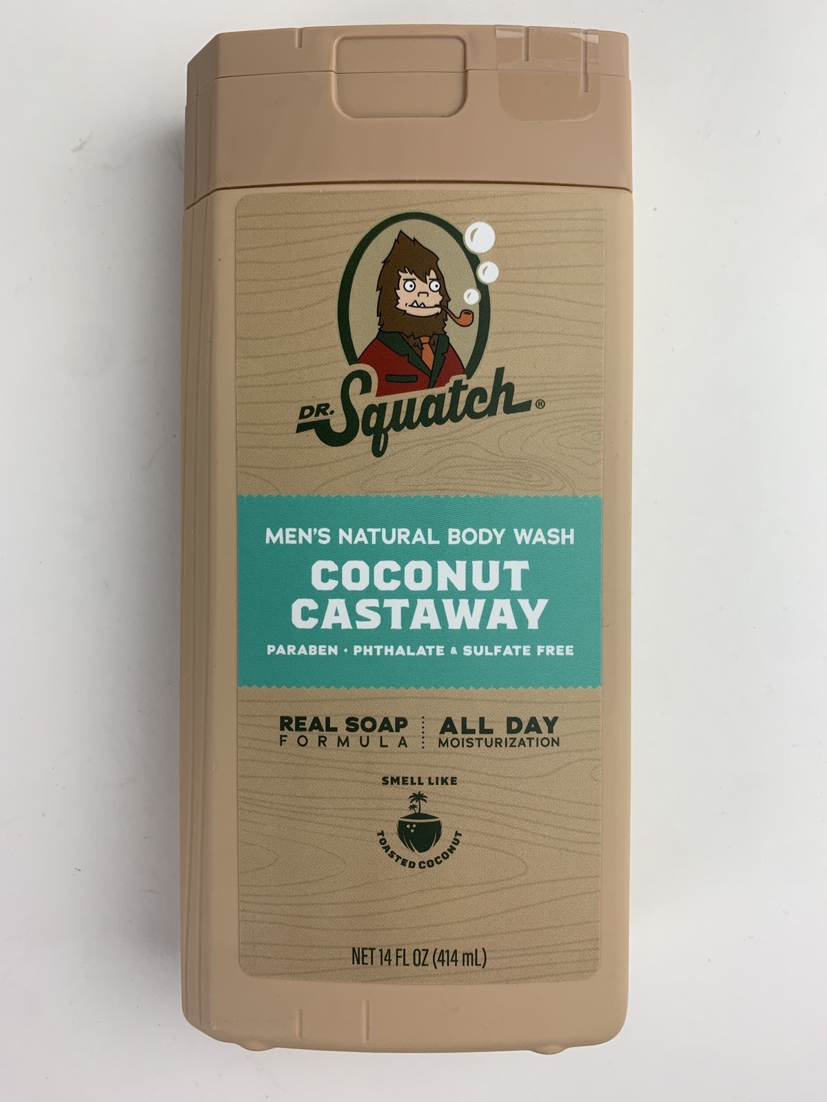 Dr. Squatch Men’s Natural Body Wash Coconut Castaway 14 Fl Oz