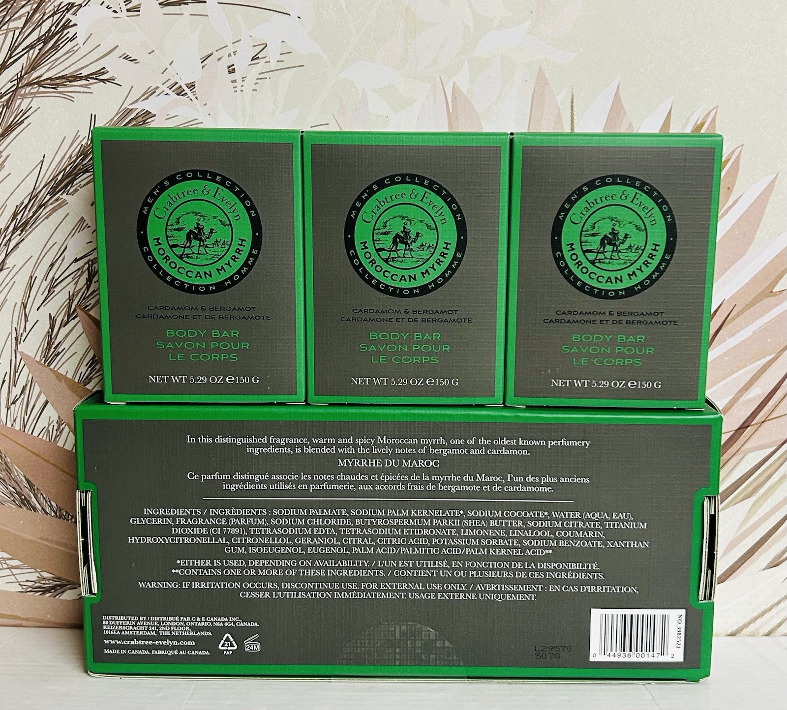 2-Pack Crabtree & Evelyn ~ Cardamom & Bergamot Bar Soap 6 Bars 5.29 oz Each