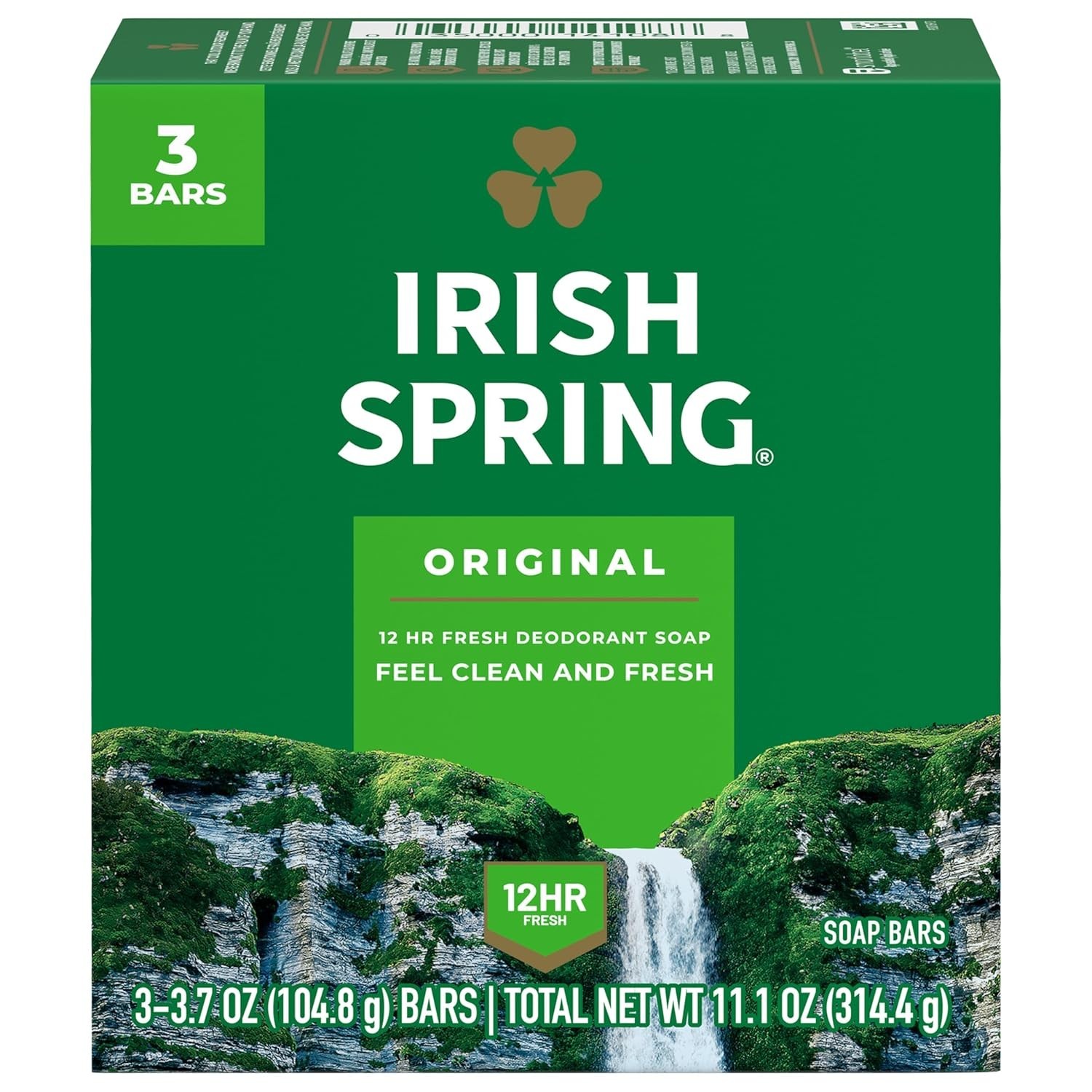 Irish Spring Bar Soap for Men, Original Clean, Smell Fresh and Clean for PACK 24