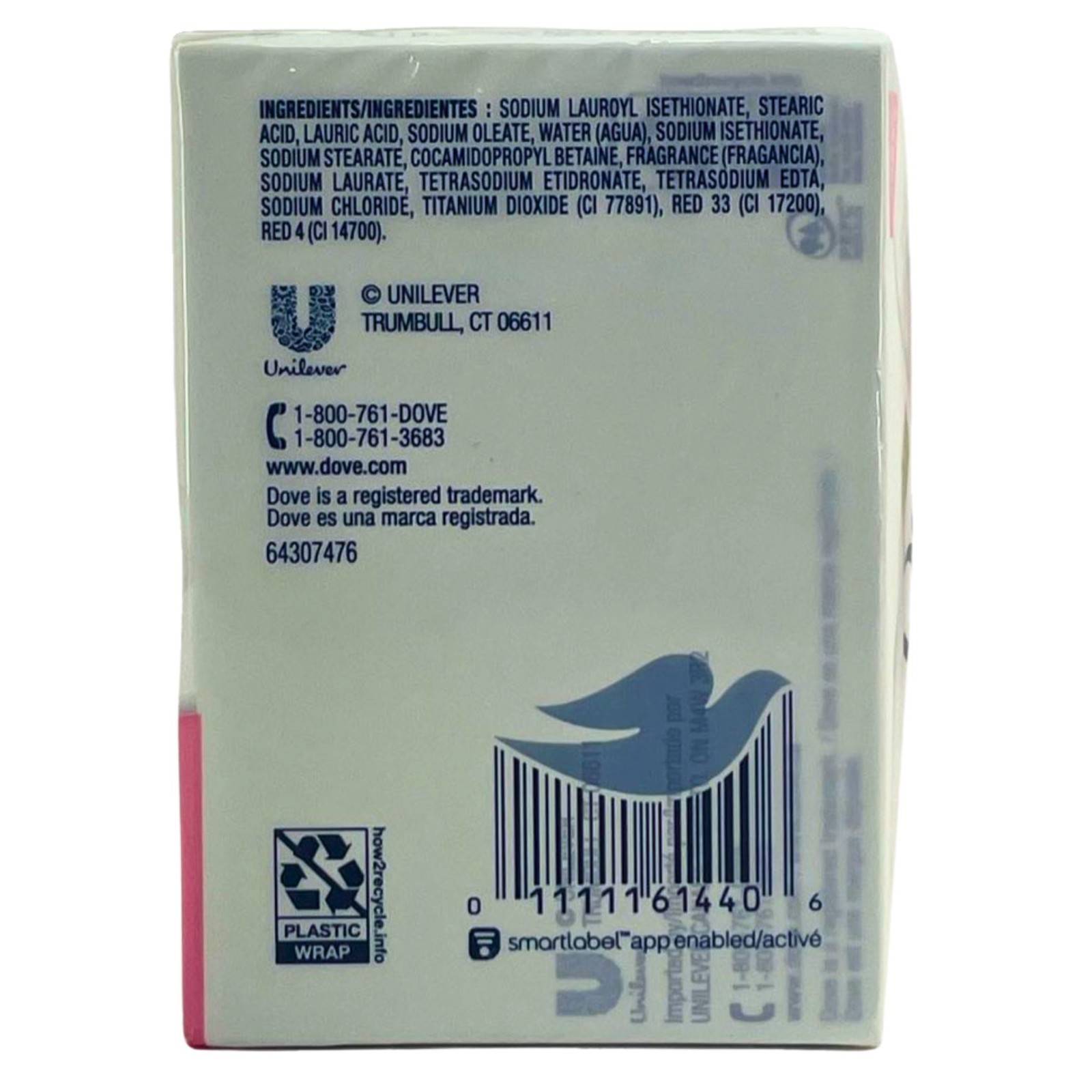 Dove Pink Beauty Bar Deep Moisture Skin Cleanser 3.75oz 4 Bars 2 Pack New