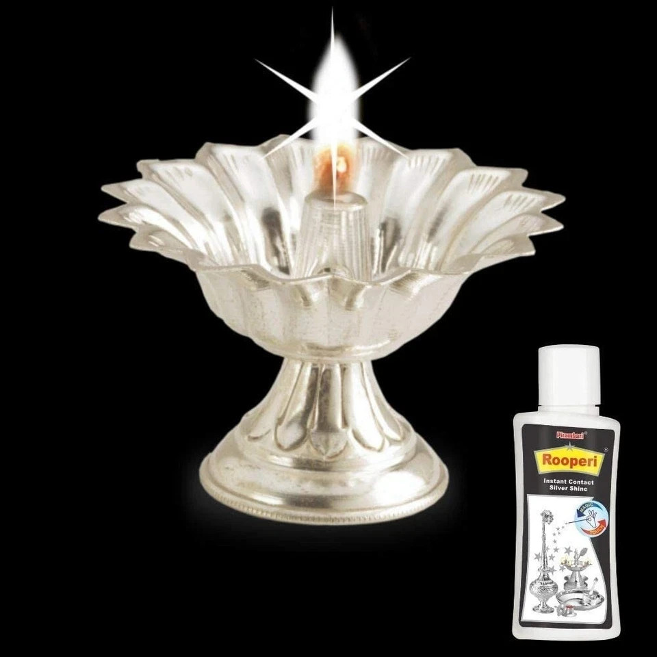 2 x Pitambari Rooperi Instant Cleaner 50ml for Silver Metal Free ship