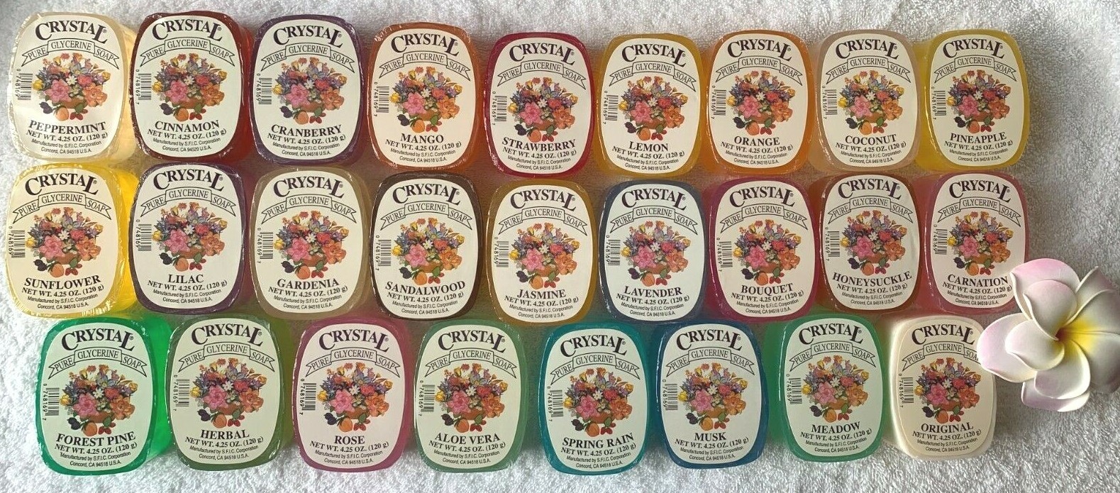 CRYSTAL PURE GLYCERINE Soap***U chOOsE scEnt(s)***4.25 oz/120 g~BRAND NEW~SEALED