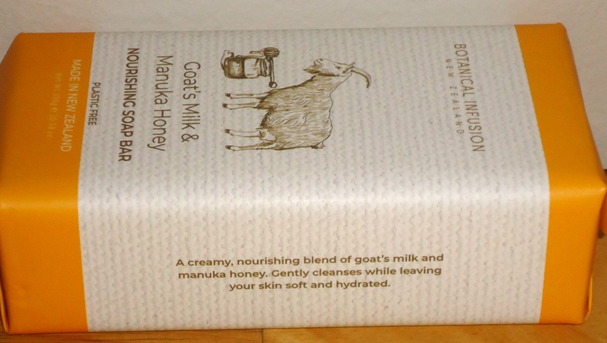Botanical Infusion Goat Milk & Manuka Honey Soap Bar 10.5 oz From New Zealand