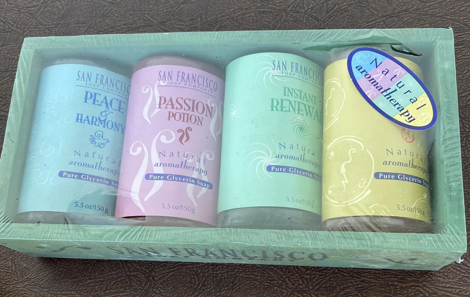 San Francisco Soap Co AROMATHERAPY Boxed Glycerin Soap Set (4 @ 5.5 Oz each)