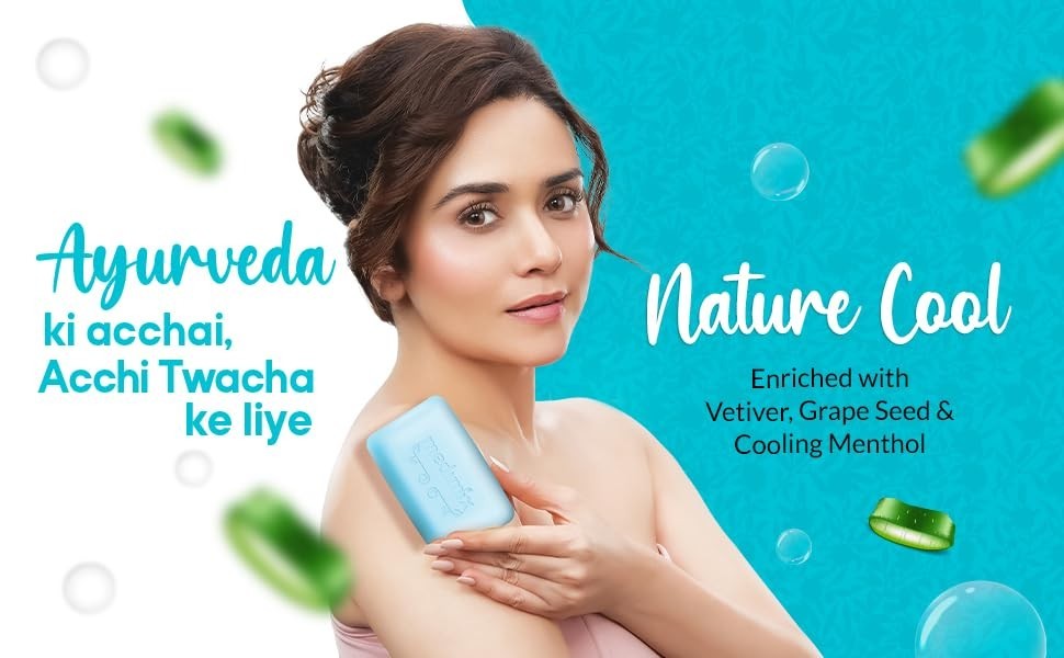 🔥Medimix Cooling Ayurvedic Soap Pack of 5 | Vetiver Menthol Grape Seed | 625g🔥