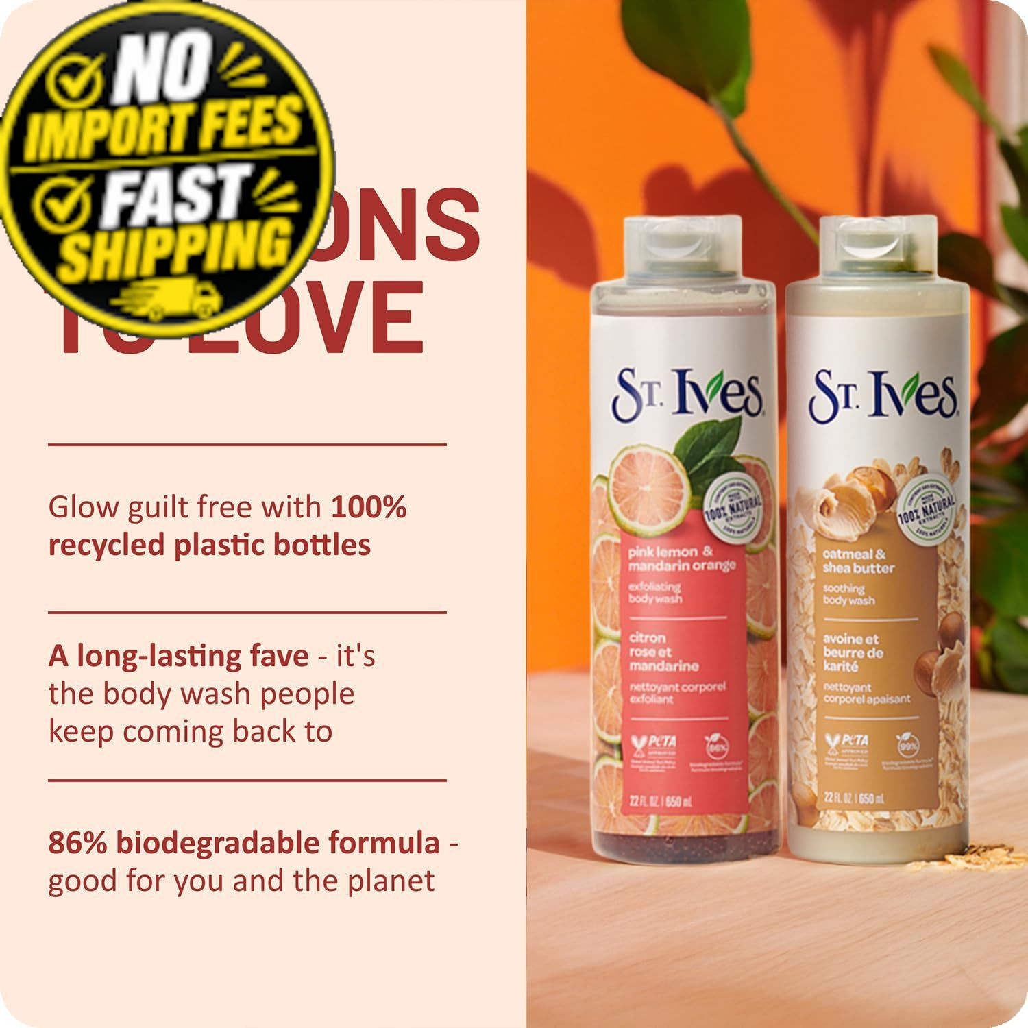 St. Ives Body Wash Variety 2-Pack – Soothing Oatmeal & Shea Butter +…