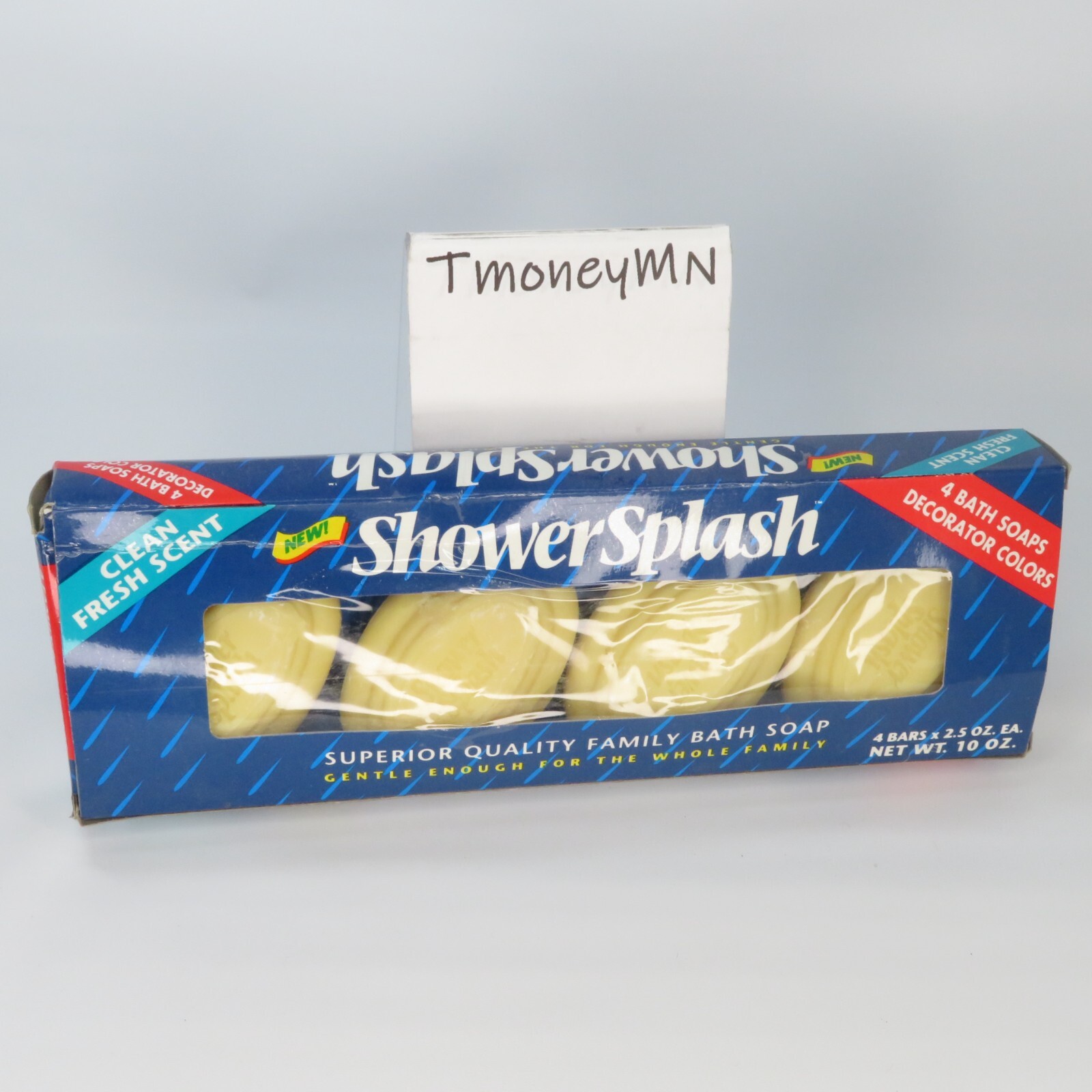 Shower Splash – Soap – 4 Bar Set – Easter Yellow – Clean Fresh Scent – Vintage