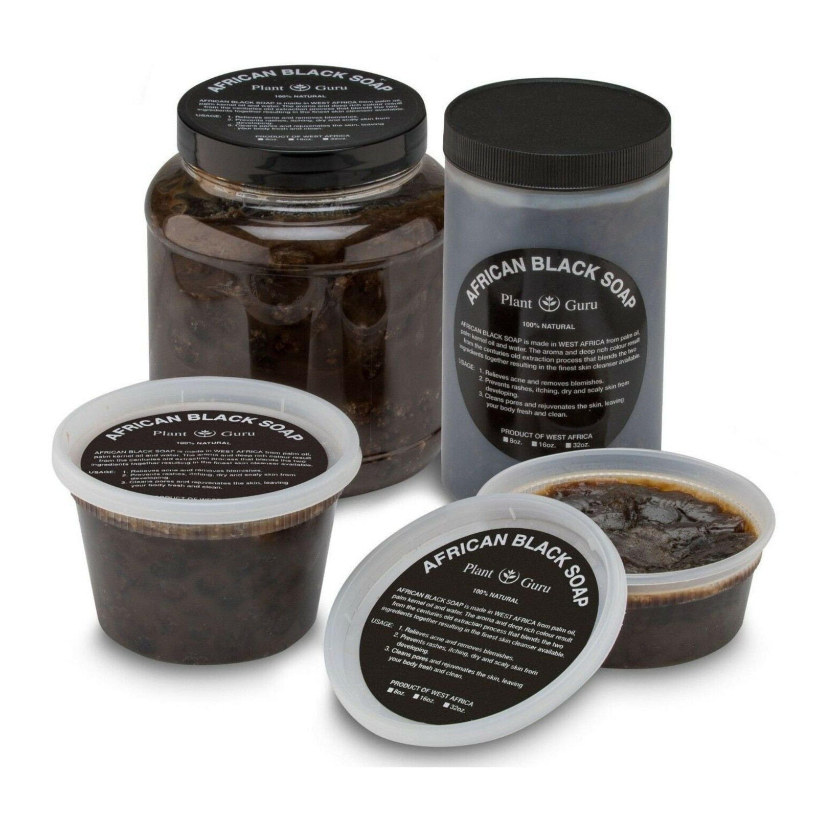 Raw African Black Soap Paste 8 lbs. Bulk Wholesale 100% Pure Natural Organic