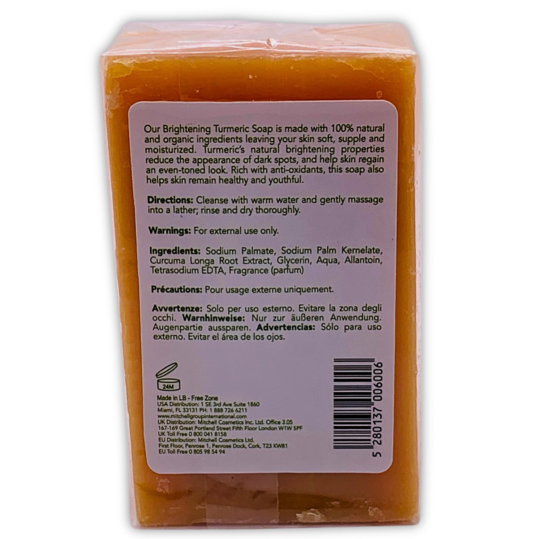 2x Organic Herbal Turmeric Cleansing Bar Soap Face & Body, 7.1 oz
