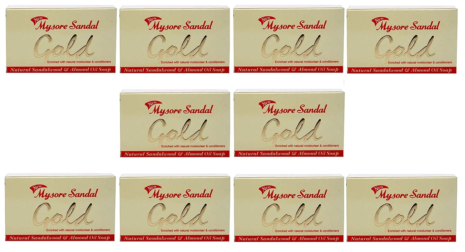 Gold Soap, 125 Grams per Unit (Pack of 10) – Grade 1 Soap – TFM 80% – Zero Dryne