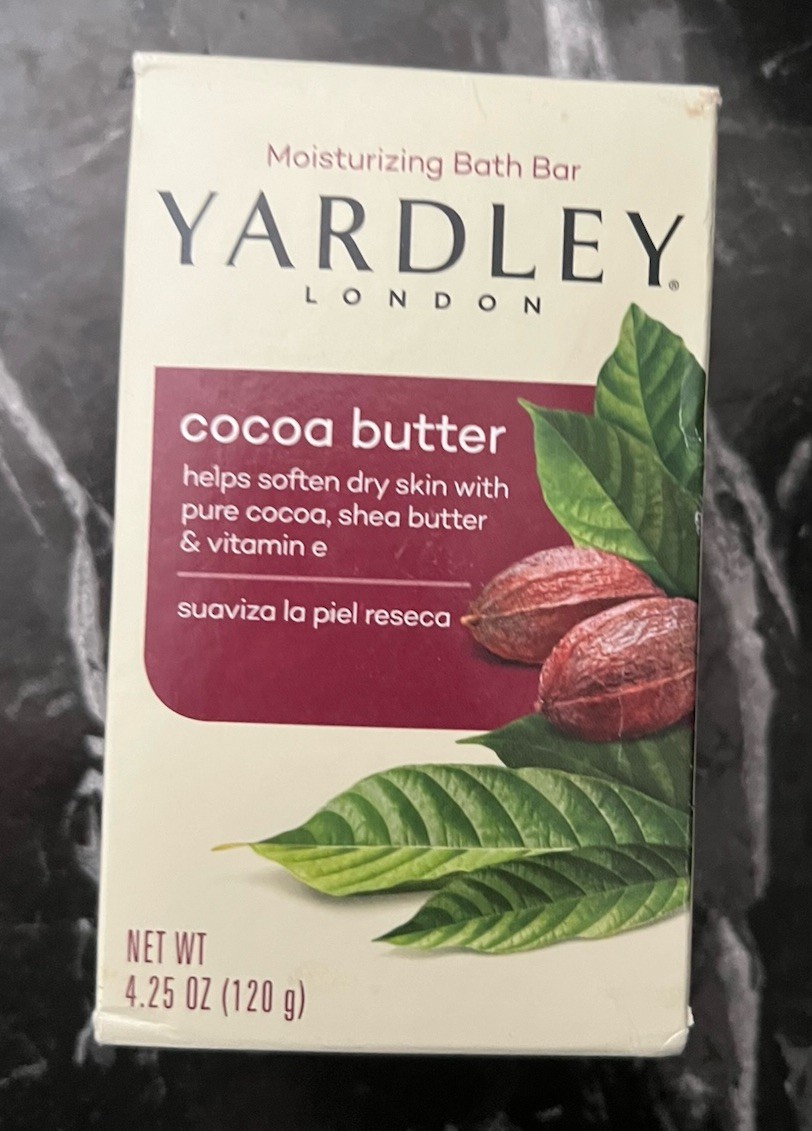 Yardley London Bath Bar Soap with Cocoa Shea Butter & Vitamin E 4.25 oz – 1 Bar
