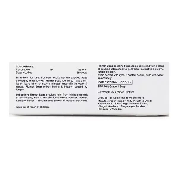 2 X Flumet Soap 75gm used to fungal infection of the whole-body skin.FREE SHIPP.