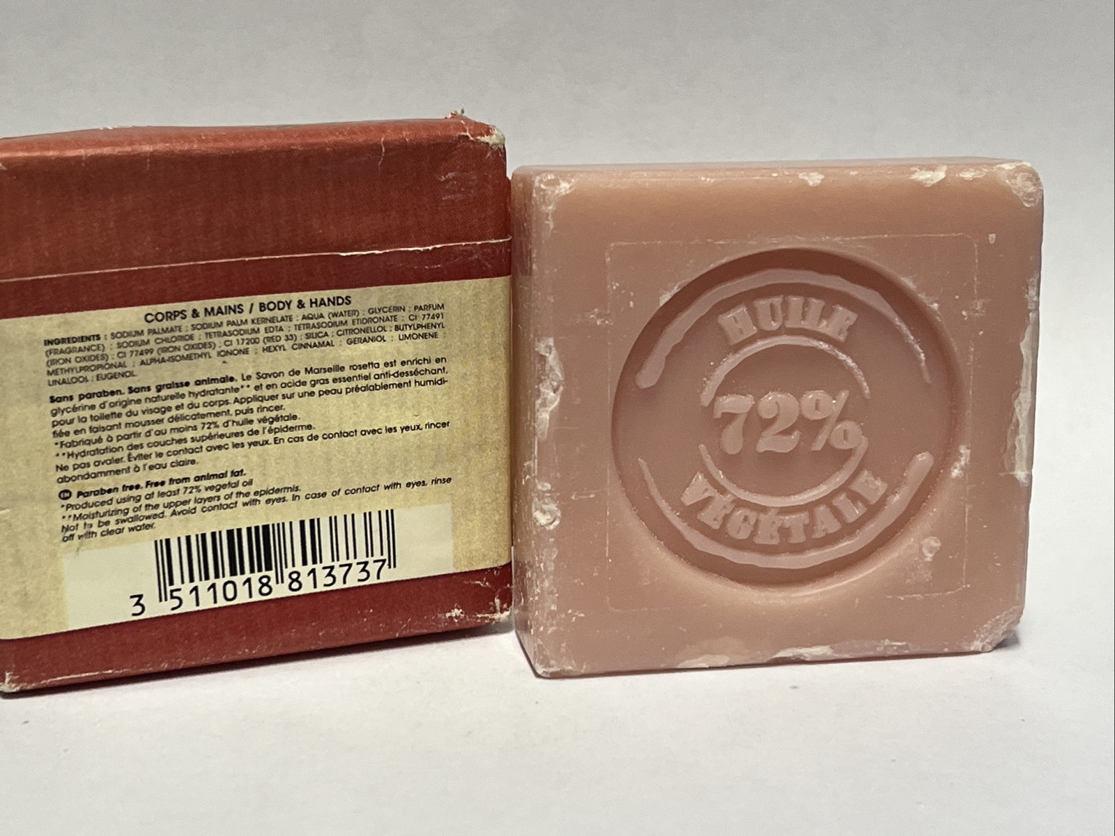 Savon de Marseille Traditional Soap Rosetta 72% Vegetable Oil (Pack of 6)