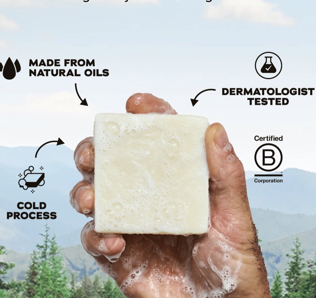 Dr. Squatch Men’s Natural Soap & Face Wash COOL FRESH ALOE Coconut Oil Zero Grit