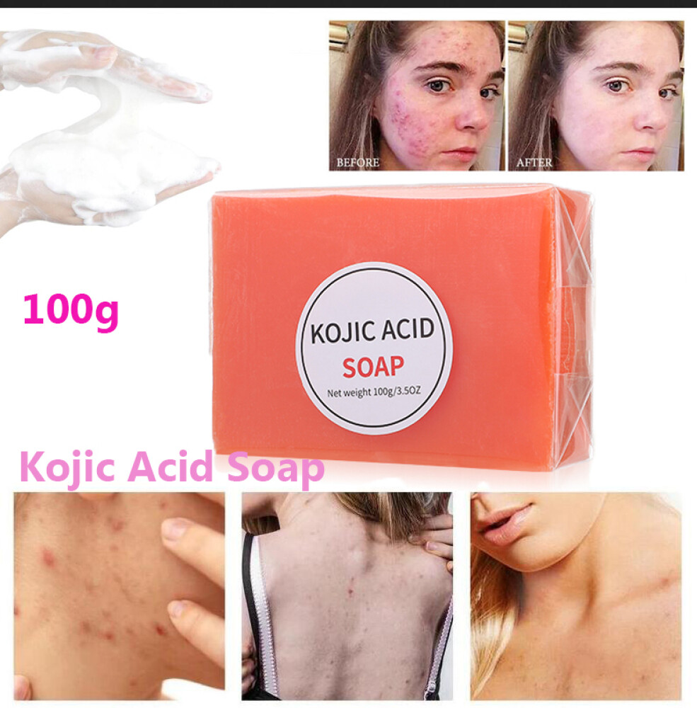 Kojic Acid Soap Bar Face Body Skin Whitening Dark Spots Corrector Acne Remover