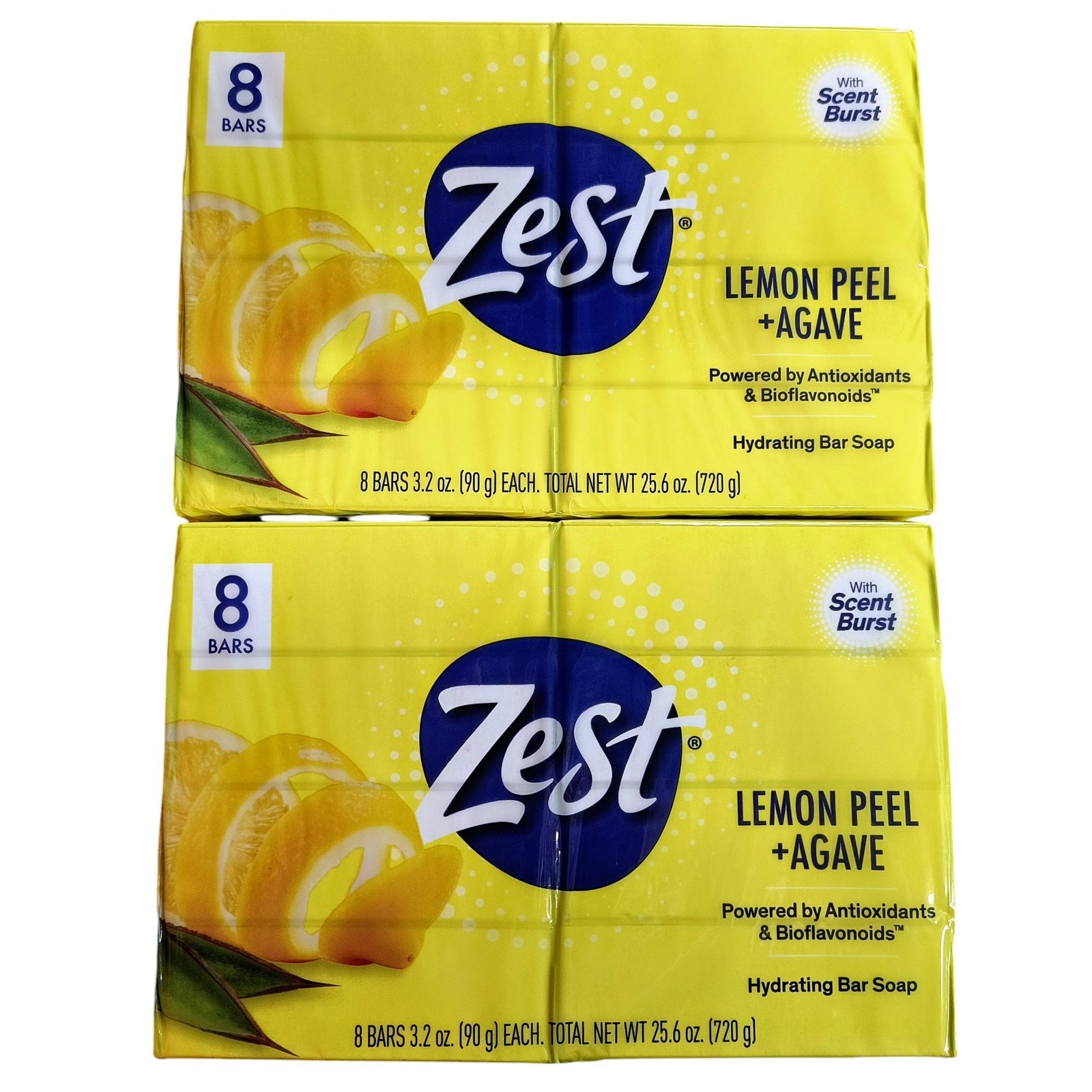 Zest Lemon Peel & Agave 3.2 oz bar soap, 16 bars total – Discontinued