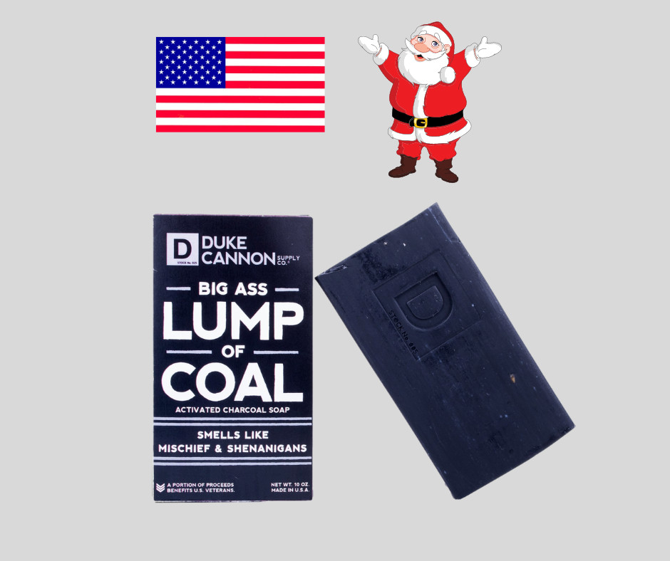 Duke Cannon Big Ass Lump Of Coal Big Ass Brick Soap Benefit Vets Shelf Wear Box