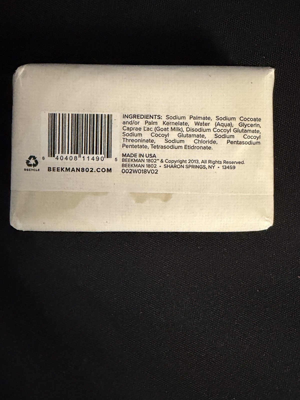 Beekman 1802 Goat Milk Bar Soap – PURE Fragrance Free – 3.5 oz NEW FREE SHIP