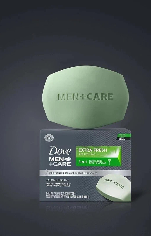 (14 PACK) DOVE MEN + CARE Bar 3 in 1 Cleanser for Body Face and Shaving