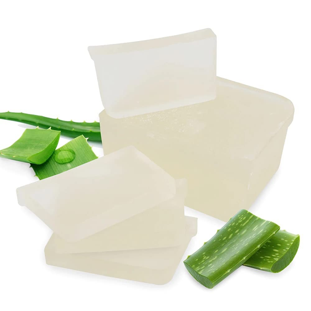 Moisturizing Aloe Glycerin Soap Base – Melt and Pour, Easy Cut – 5 lbs for Craft
