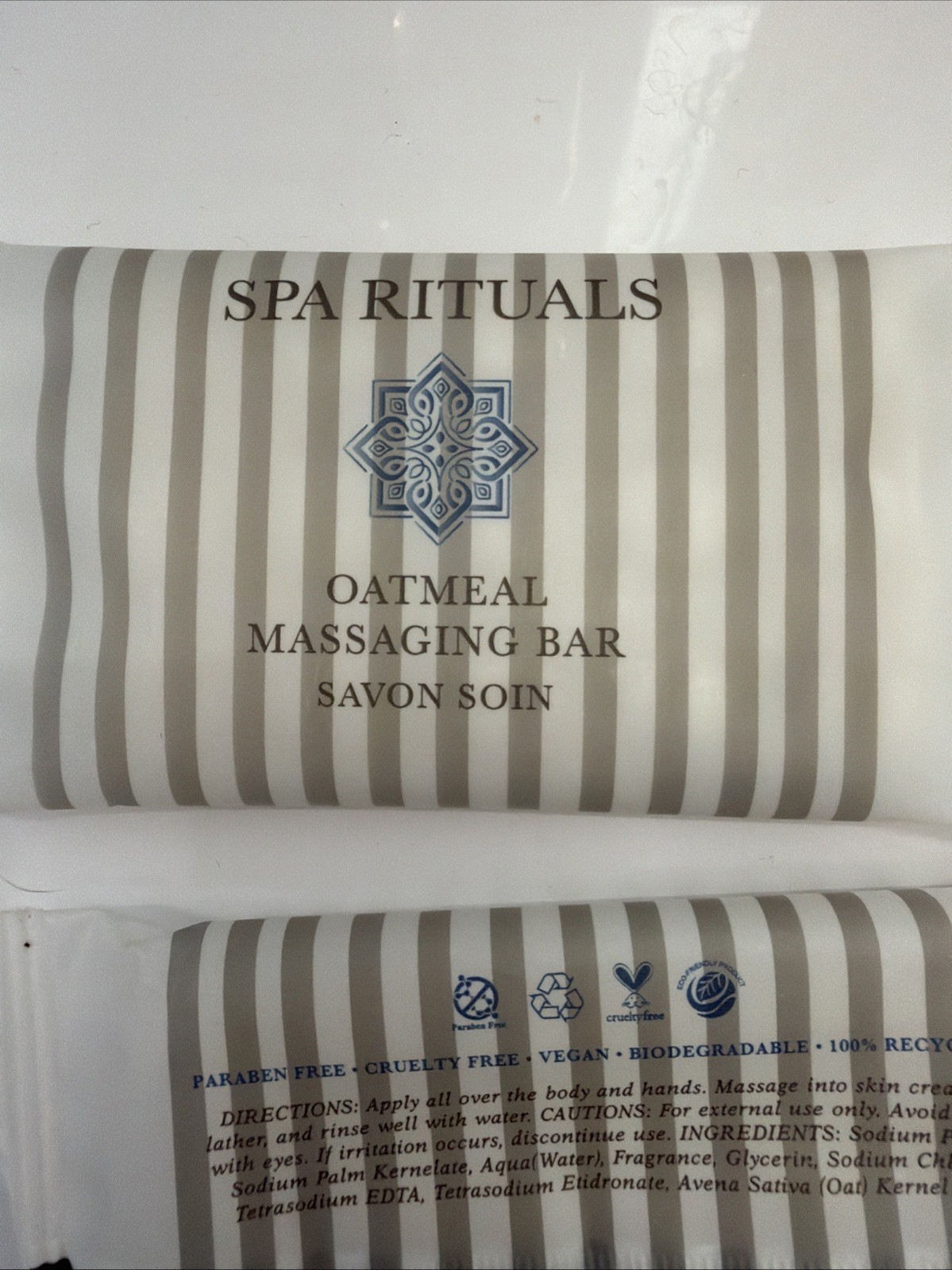 Lot Of 4 Spa Rituals Oatmeal Massaging Bar Soap 1.2 oz/ 35 G Made In USA NEW