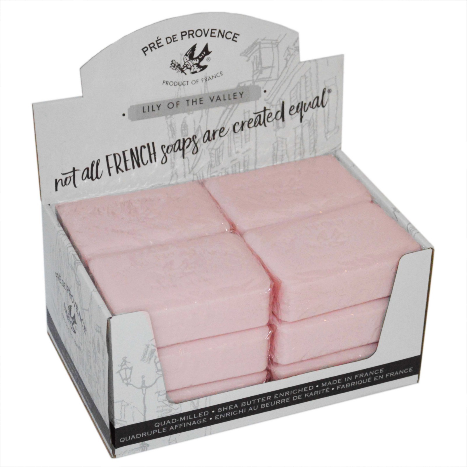 Pre de Provence LILY OF THE VALLEY Case 12 x 250 Gr French Soap Bath Shower Bars