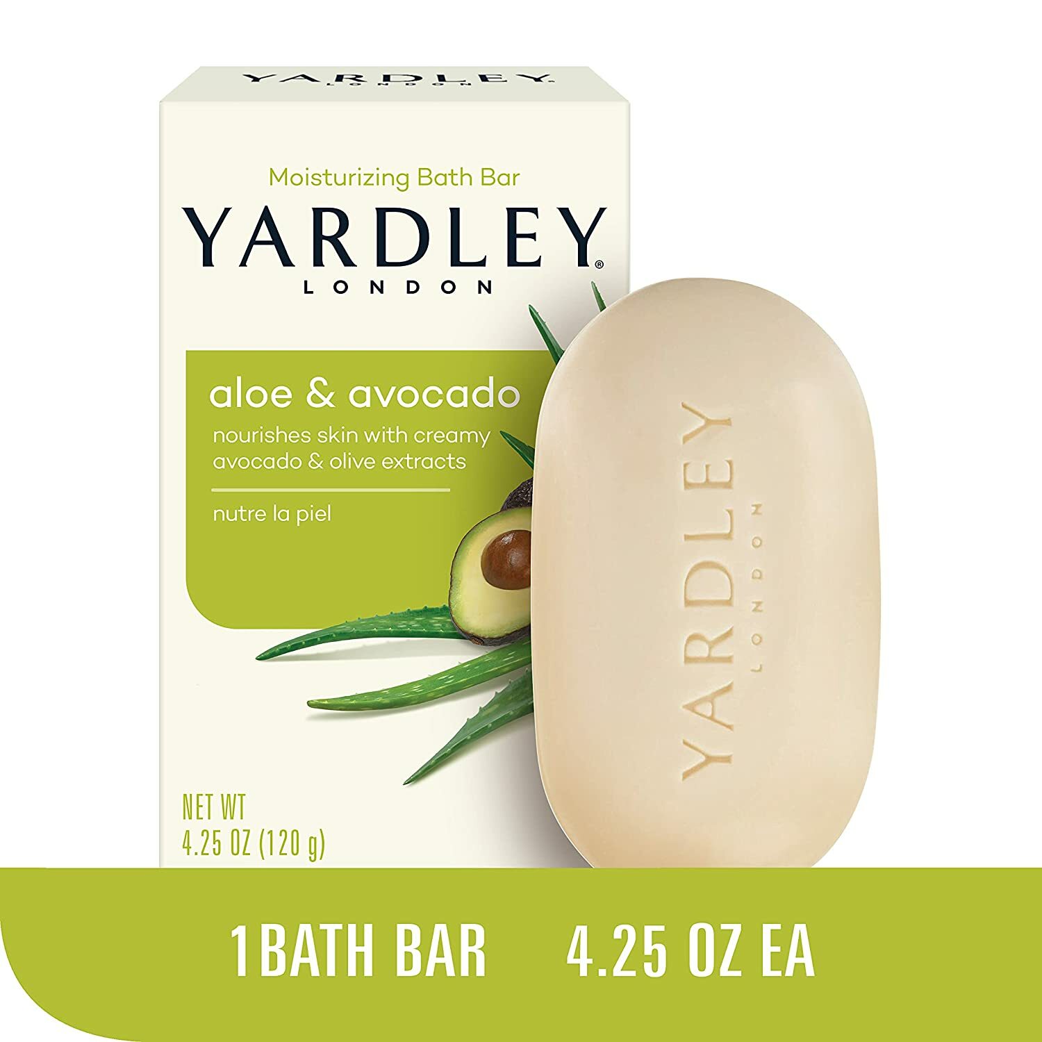 London Aloe & Avocado Naturally Moisturizing Bath Bar, 4.25 ounce
