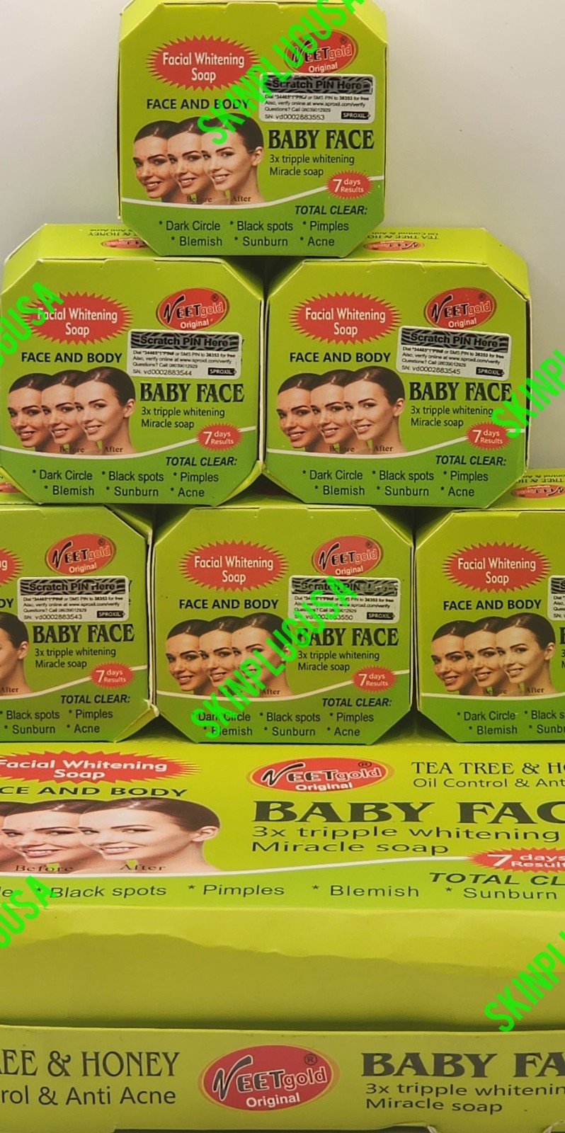 Veet Gold Tea Tree Oil Control Anti Acne Babyface Face Body Soap
