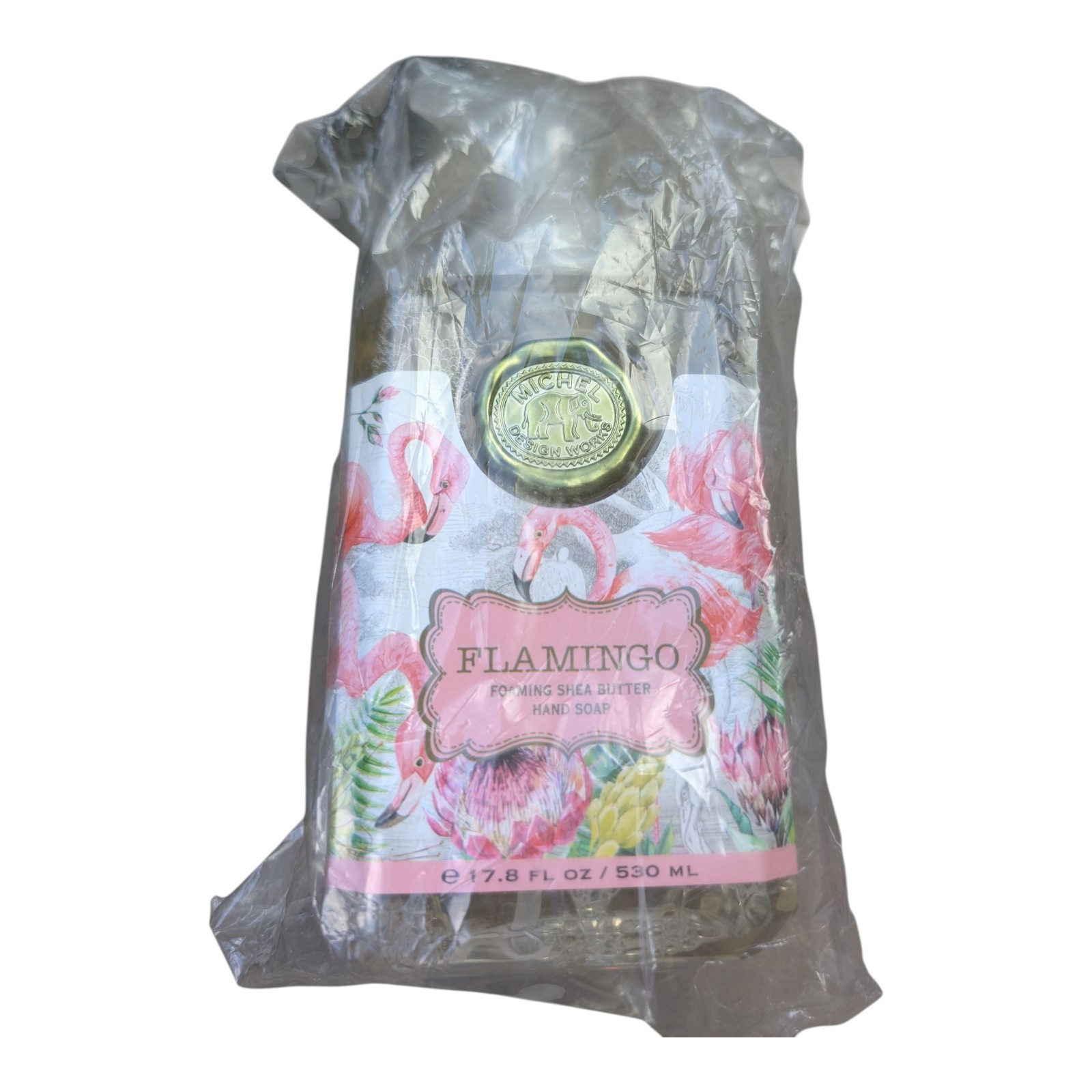 SHEA BUTTER FOAMING HAND SOAP Pink Flamingo Michel Design Works 17.8 Oz