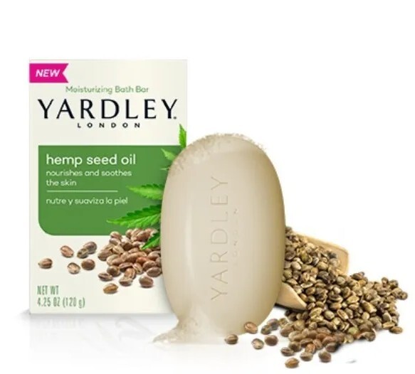 NEW! YARDLEY (2-BARS) 4.25 Oz. Bars ●HEMP SEED OIL● Moisturizing Bath Bars.