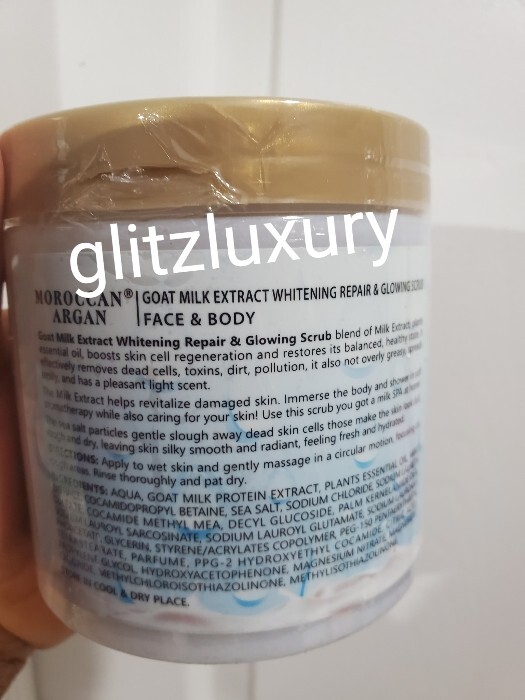 2pc. Morrocan Argan Super bleacher shower gel & Goat Milk Repair scrub set