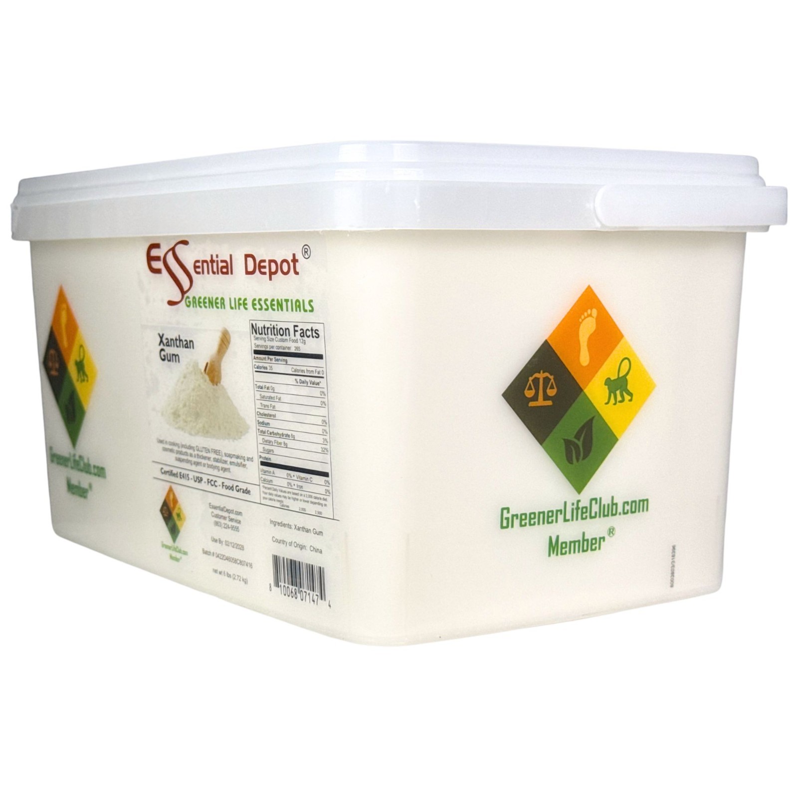 Xanthan Gum – Food Grade – 6 lb – Greener Life Club Box