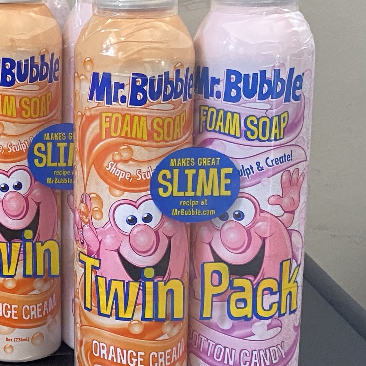 RARE Mr. Bubble Foam Soap Twin Pack – Orange Cream & Cotton Candy – DISCONTINUED
