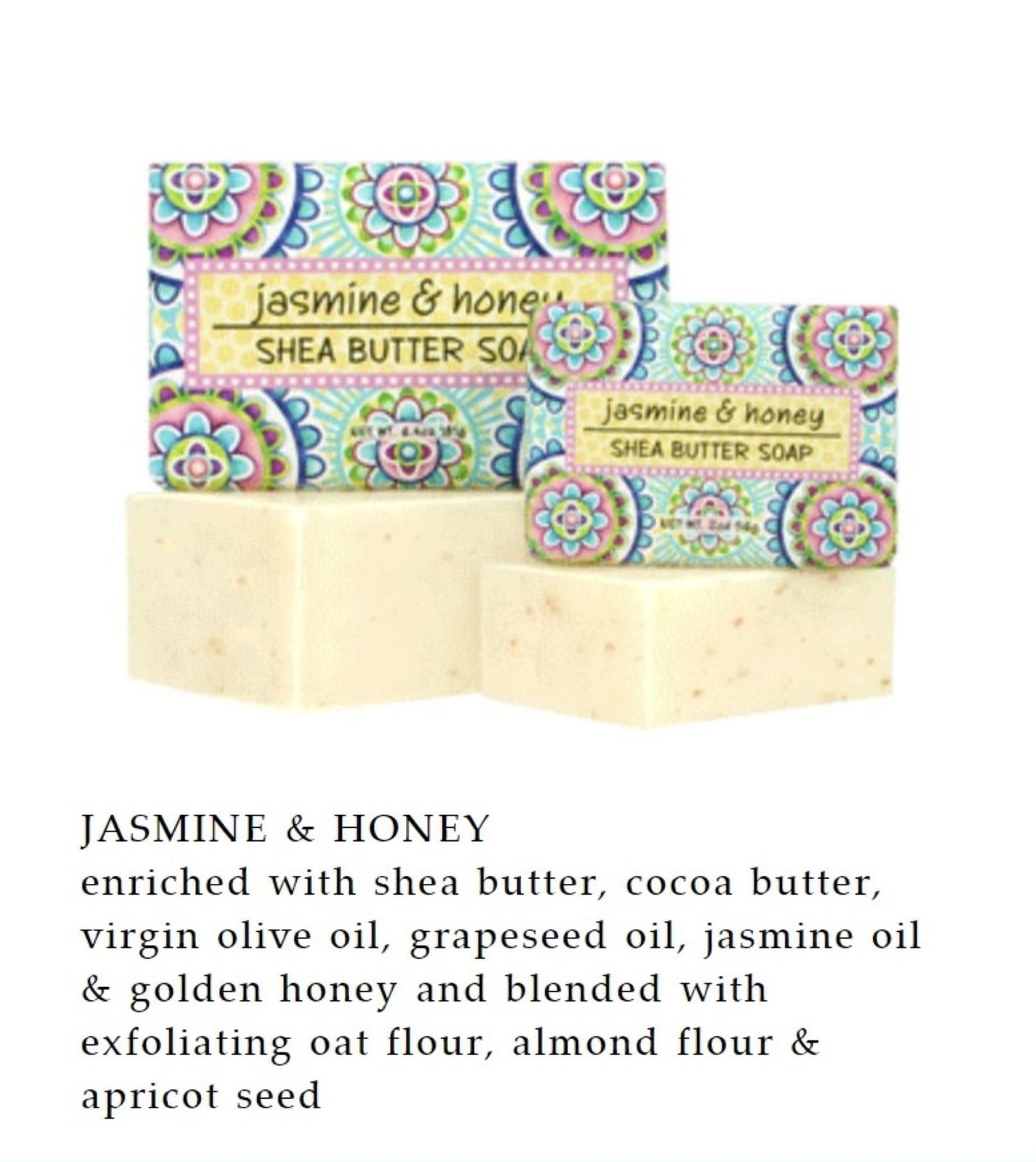 Greenwich Bay Trading Co, Jasmine and Honey Shea Butter Soap, Set of 3 Bars, …
