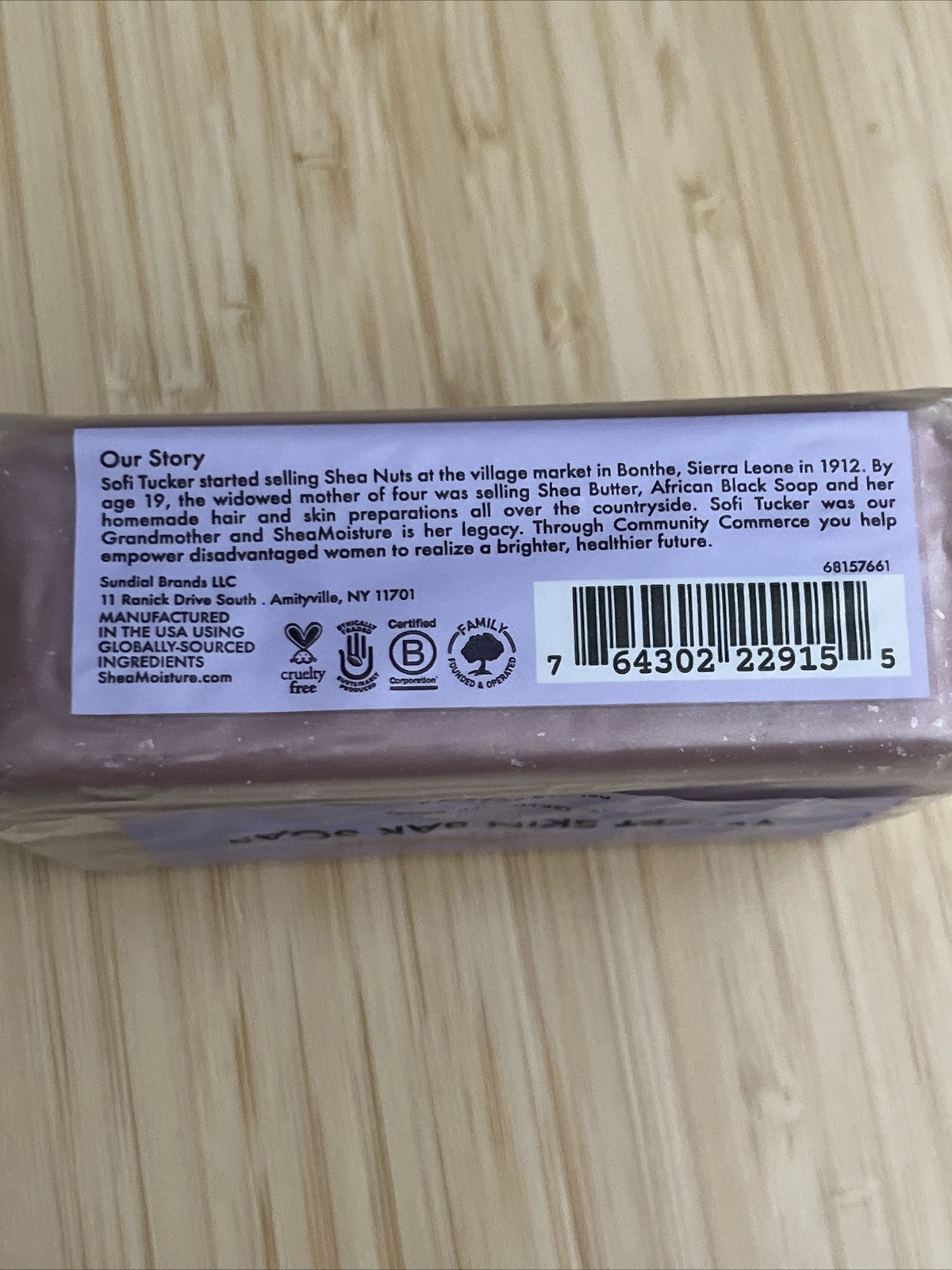 6)MOISTURE PURPLE RICE WATER VELVET SKIN BAR SOAP W ORCHID VIOLET DRY SKIN NIP