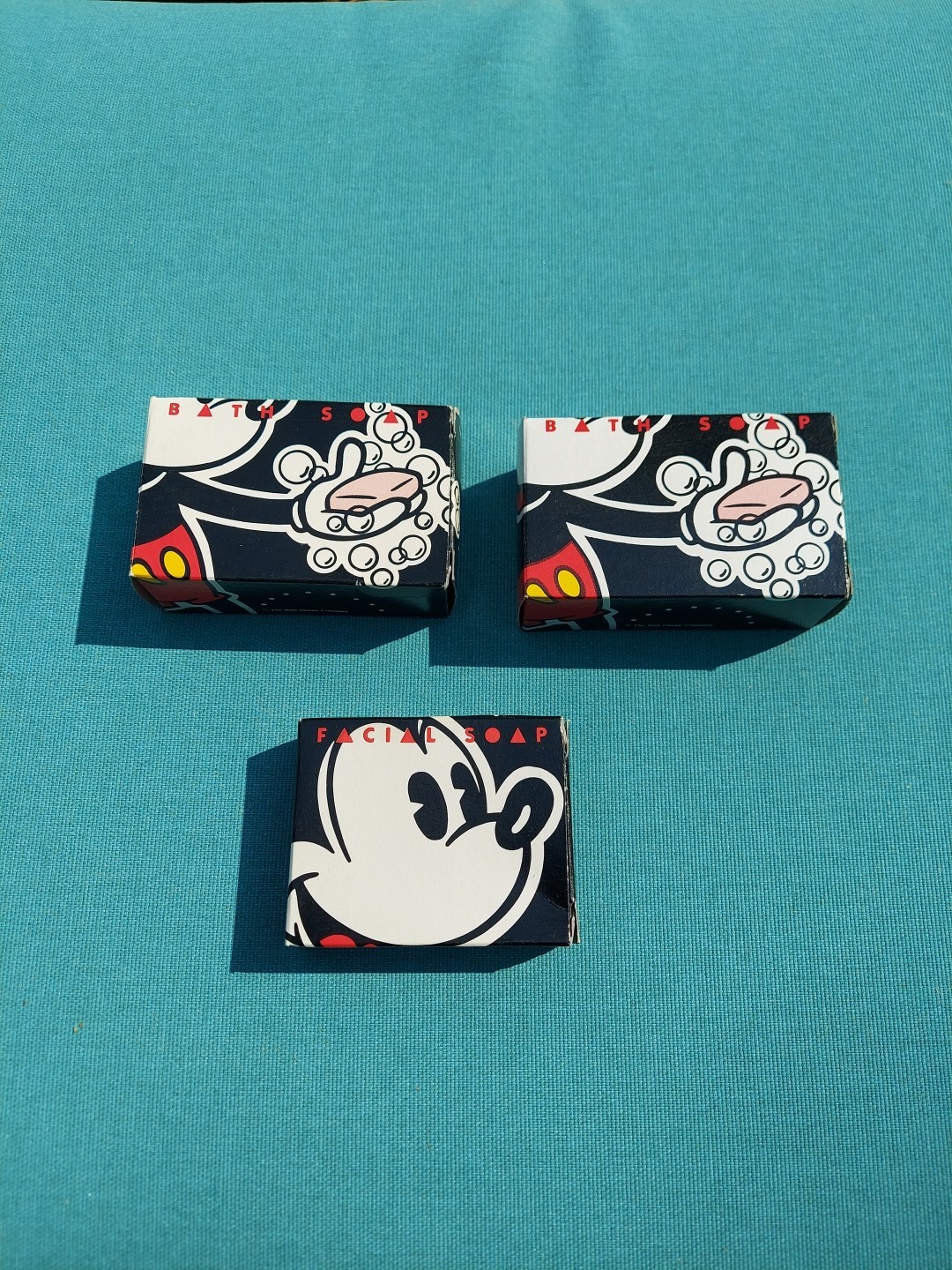 Vintage Mickey Mouse 3 Bars Soap Walt Disney World Resorts Facial Bath Soap NEW