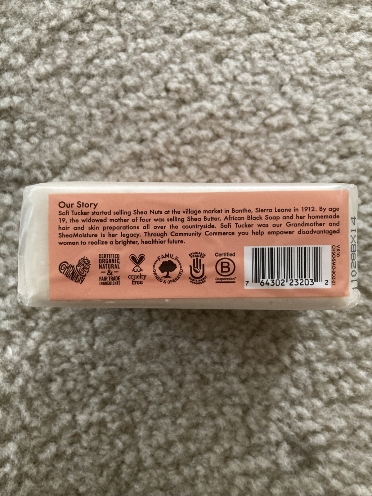 Shea Moisture Coconut & Hibiscus Shea Butter Soap w/ Songyi Mushroom 8 oz