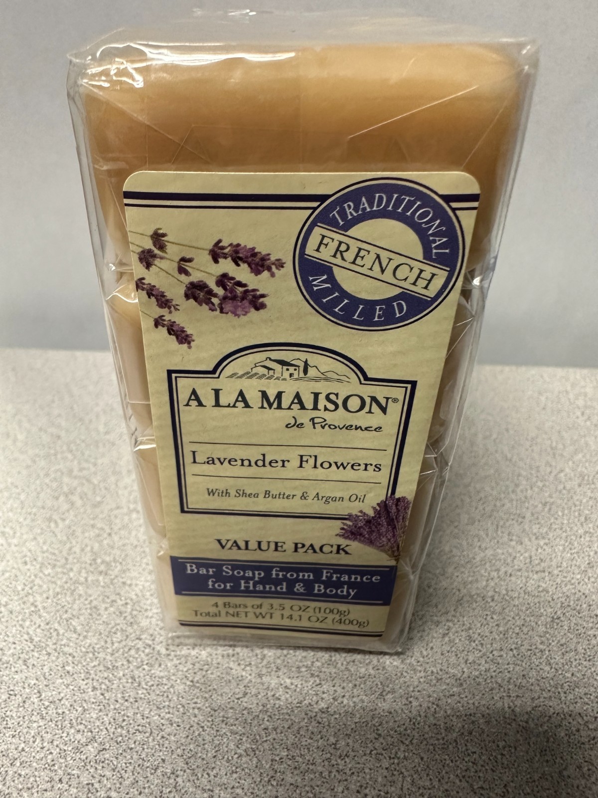 Bar Soap Value Pack Lavender Flowers 4 CT By A La Maison, Shea Butter, France
