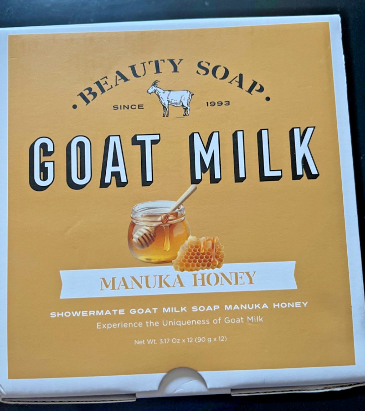 ShowerMate Manuka Honey Beauty Soap with Goat Milk 12 Bars 3.17 oz Each New