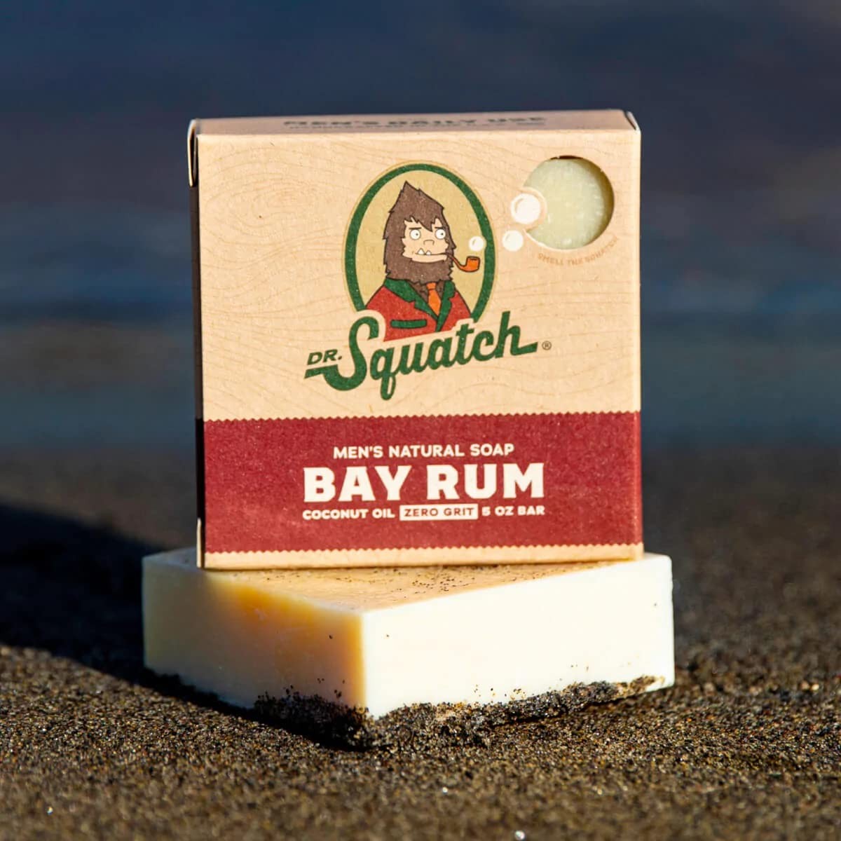Natural Bar Soap for Men Zero Grit Bay Rum Scent All Skin Types
